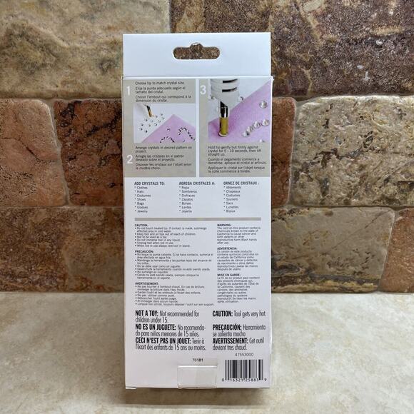 Swarovski Create Your Style Hotfix Crystal Tool 7 Tips On/Off Button Jewelry - Picture 2 of 6